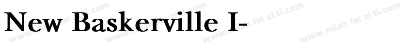New Baskerville I字体转换